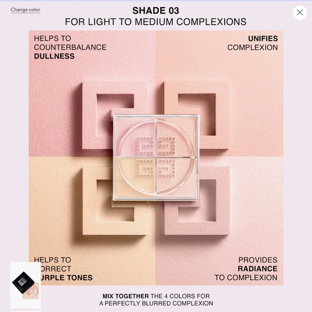 Givenchy Prisme Libre Illuminating & Color-Correcting Loose Powder,03 Voile Rosè